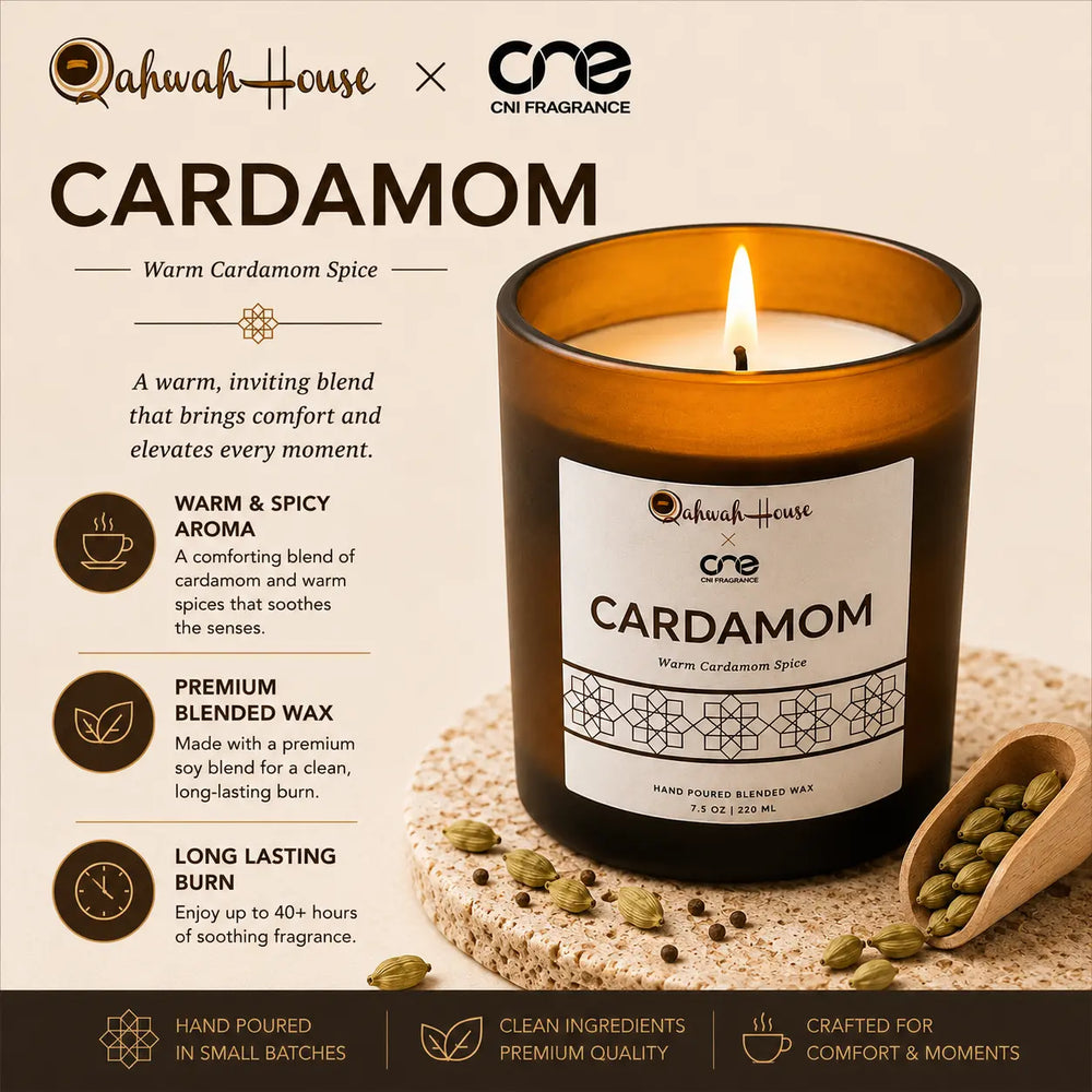 Cardamom Scented Candle - Warm Spiced Cardamom Scent CN1 Fragrance