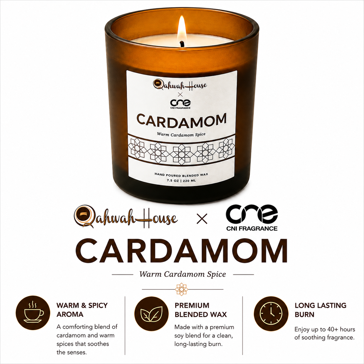 Cardamom Scented Candle - Warm Spiced Cardamom Scent CN1 Fragrance