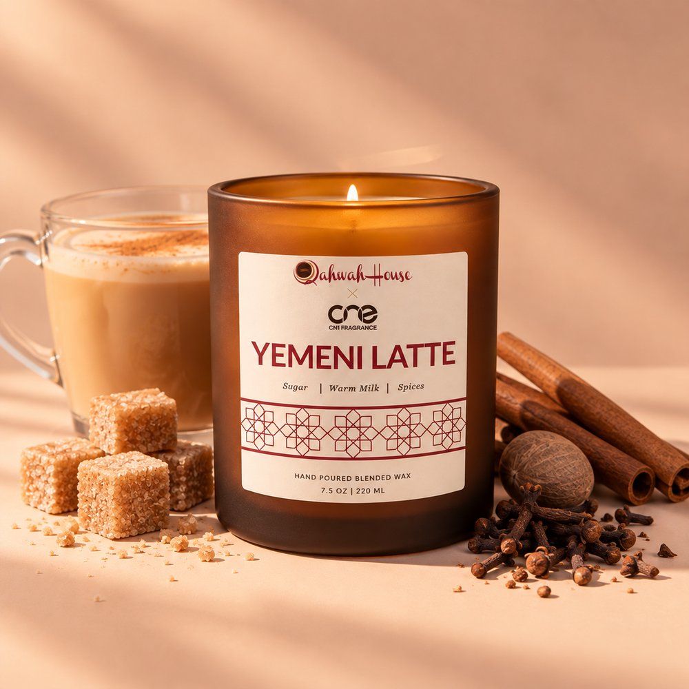 Yemeni Latte Scented Candle - Sweet Creamy Milk & Spice Scent CN1 Fragrance
